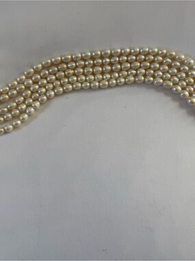 UNTAMED PETALS BY AMANDA JUDGE Ivory Pearl Multi-Strand Necklace